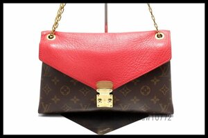 近年モデル希少美中古■LOUIS VUITTON モノグラム パラスチェーン レザー チェーンショルダーバッグ ルイヴィトン■0215bn22435