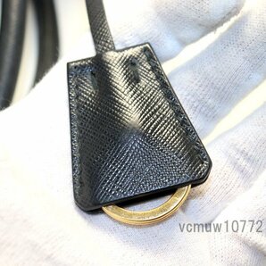 近年モデル希少美中古■PRADA サフィアーノ ガレリア レザー 2way トートバッグ プラダ■0321ub504-8の画像8