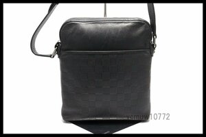 近年モデル希少美中古■LOUIS VUITTON ダミエアンフィニ ポシェットディストリクト レザー ショルダーバッグ ルイヴィトン■0321na27203