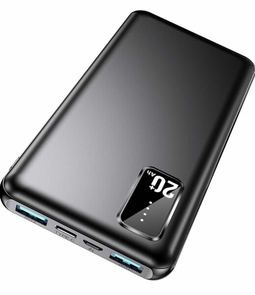 ジャンク品★大容量モバイルバッテリー20,000mAh、ポータブル充電器、薄型