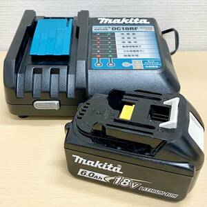 【通電確認済】 makita 充電器 DC18RF 14.4V-18V 急速充電器 AC100V専用 / バッテリー BL1860B DC18V 6.0Ah マキタ 中古品 