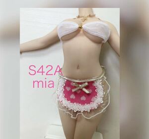 S42AレースWhite／コスチューム／エプロン付きランジェリー4点　Mia