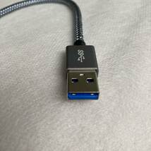 タイプC ケーブル USB Type-C ケーブル (0.2m グレー) USB C機器対応 高耐久ナイロン編み 56Kレジスタ実装 高速データ転送 _画像3