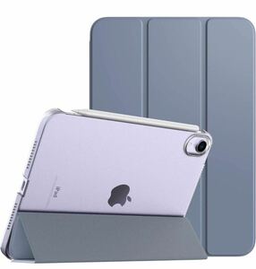 iPad Mini6 ケース カバー 2021 第6世代 スマートカバー iPad mini 8.3インチ 三つ折り スタンド マグネット式 オートスリープ グレー