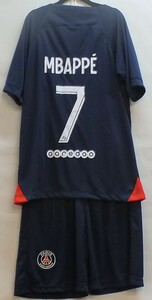 新品☆エムバペ☆パリSG☆紺L7番☆フランス代表☆ムバッペ☆キッズ上下セット☆PSG☆エンバペ