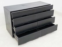 チェスト【ACTUS/アクタス】PRG DECO 8-DRAWER /ドロワー/サイドボード/収納棚/2列4段/レザー/革/チーク/最高級/モダン/W1200mm/P5734_画像3