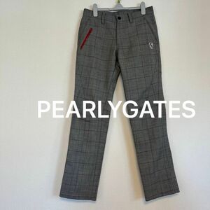 PEARLY GATES パーリーゲイツ 裏起毛 防寒 メンズ ゴルフ パンツ ゴルフウェア パンツ チェック柄