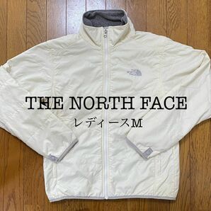 ノースフェイス　中綿ジャケット　ナイロン　ダウン　アウター　レディースM （メンズS相当）アイボリー　THE NORTH FACE