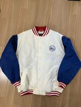 デッドストック　未使用品　hardwood classics NBA 76ers オフィシャル　ナイロン　スタジャン　スタジアム　中綿ジャケット　韓国製　90s_画像2