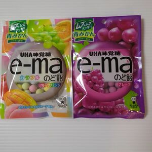 UHA味覚糖　e-ma のど飴　グレープ　フルーツチェンジ