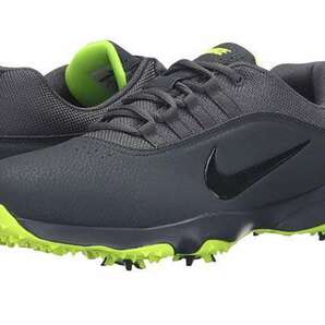 美品【ナイキ/NIKE GOLF】エア ライバル 4 ゴルフシューズ 26.5cm 818729 軽量 全天候型 Nike Better World グレー系の画像1