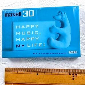 maxell カセットテープ 30 フローズンブルー 未開封 未使用 グッズ 希少 昭和 レトロ デットストックの画像1