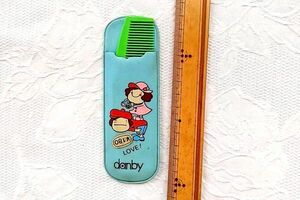 クシ 入れ物付き Dandy ブルー 男の子 女の子 未使用 グッズ 希少 昭和 レトロ デットストック