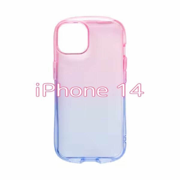 iFace Look in Clear Lolly iPhone 14 ケース (ピーチ/サファイア)