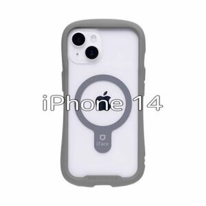 iFace Reflection Magnetic iPhone 14 専用 MagSafe 対応 ケース 強化ガラス(グレー)