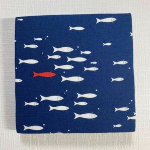 魚　ファブリックパネル　アート　インテリア ハンドメイド