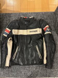 1-2 1533779【DAINESE】HF D1 レザージャケット｜バイクウェア｜Size:50｜Y40-BLACK／ICE／RED／BLUE｜中古