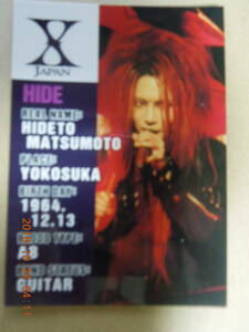 No.064 ： X JAPAN / HIDE / Trading Collection Card トレーディングコレクションカード