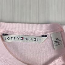 TOMMY HILFIGER トミー ヒルフィガー 半袖Tシャツ XS ピンク 刺繍ロゴ_画像5