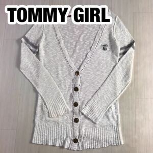 TOMMY GIRL トミーガール ニットカーディガン レディース S オフホワイト