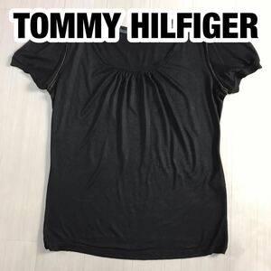 TOMMY HILFIGER トミーヒルフィガー 半袖Tシャツ カットソー レディースサイズ M ブラック