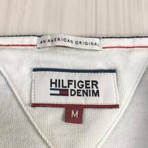 HILFIGER DENIM ヒルフィガーデニム 長袖カットソー M ボーダー柄 マルチカラー 刺繍ロゴ フラッグ_画像6