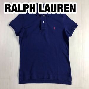 RALPH LAUREN ラルフローレン 半袖ポロシャツ M ネイビー 刺繍ポニー
