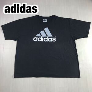 adidas Adidas принт футболка 4X черный большой размер большой Logo короткий рукав футболка 