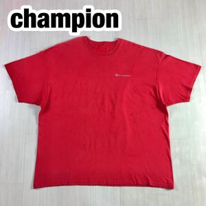 champion チャンピオン 半袖Tシャツ レッド 刺繍ロゴ ビッグサイズ 3L以上