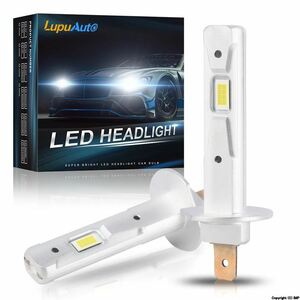 LEDキャンバス電球 1:1 2個 ミニ 車用 h1 3 h3 60W12000lm 白色6000k 車用 非常明 12V