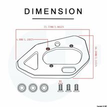 BMWバイク 二輪用拡大サポートプレート 800 f800 gt r s F800gt f800r f800s f800st r1200s hp2 スポーツhp 2用プレートパッド_画像6