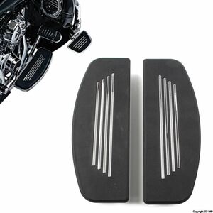 ハーレーストリートグライド フロントライダー 挿入フットボード トライロードグライド アクセサリー 1ペア用バイクフロアボード