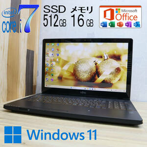 ★美品 最上級4世代4コアi7！新品SSD512GB メモリ16GB★A77U Core i7-4722HQ Webカメラ Win11 MS Office2019 Home&Business★P67561