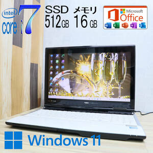 ★中古PC YAMAHA♪最上級4コアi7！新品SSD512GB メモリ16GB★LL750J Core i7-3630QM Webカメラ Win11 MS Office2019 H&B★P68008