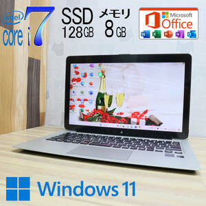 ★中古PC 最上級5世代i7！新品SSD128GB メモリ8GB★VJZ13AA11N Core i7-5557U Webカメラ Win11 MS Office2019 Home&Business★P68727