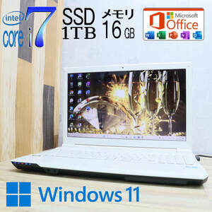 なんと！新品SSD1TB メモリ16GB★超美品 最上級4コアi7！★A47K Core i7-3632QM Webカメラ Win11 MS Office2019 Home&Business★P66884