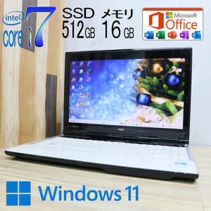 ★中古PC YAMAHA♪最上級4コアi7！新品SSD512GB メモリ16GB★LL750/H Core i7-3610QM Webカメラ Win11 MS Office2019 H&B★P68864