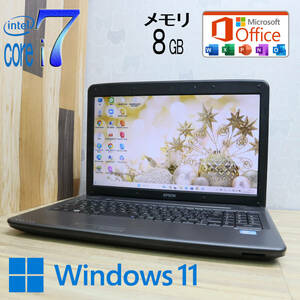 ★中古PC 最上級3世代4コアi7！500GB メモリ8GB★NY3300S Core i7-3612QM Win11 MS Office 中古品 ノートPC★P66908