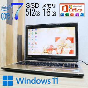 ★美品 YAMAHA♪最上級4コアi7！新品SSD512GB メモリ16GB★LL750H Core i7-3610QM Webカメラ Win11 MS Office2019 Home&Business★P68012