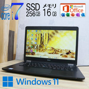 ★超美品 最上級6世代i7！M.2 SSD256GB メモリ16GB★E7470 Core i7-6600U Webカメラ Win11 MS Office2019 Home&Business ノートPC★P68664