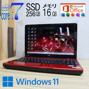 ★中古PC 最上級i7！新品SSD256GB メモリ16GB★LM750/H Core i7-2637M Webカメラ Win11 MS Office2019 Home&Business ノートPC★P67472