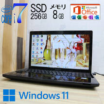 ★美品 最上級i7！新品SSD256GB メモリ8GB★G580 Core i7-3520M Webカメラ Win11 MS Office2019 Home&Business 中古品 ノートPC★P68432_画像1