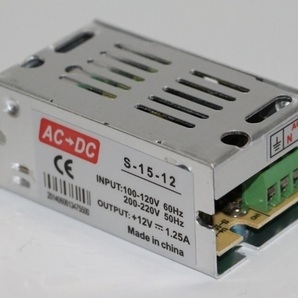 15Wスイッチングレギュレーター AC100-120V → DC12V 1.25A ACからDCパワーサプライ 電源コンバータモジュール！の画像3