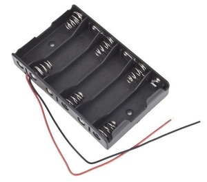 単三乾電池６Pバッテリー収納ケースプラスチック製ボックスホルダー！