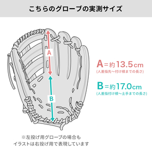 【全紐交換済み 】 ローリングス 軟式グローブ / 外野手用 型付け済み (Rawlings グラブ) [WE913]の画像9