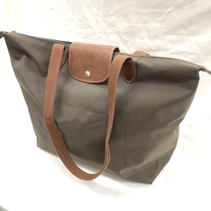 LONGCHAMP トートバッグ ル プリアージュ ナイロン レザー カーキ [jgg]