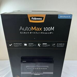 未開封品 FELLOWES フェローズ オートフィードシュレッダー ミニカット AutoMax 100M 業務用 23L 最大100枚セットの画像2