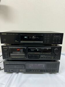 KENWOOD カセットデッキ KX-4520/AM-FM ステレオチューナー KT-5020 /CDプレーヤー DP-8010 通電OK 