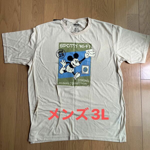 大きいサイズ　メンズ半袖Tシャツ　3L ミッキーマウス