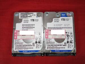 WD Blue　WD10SPZX(-24) 【1TBx2】 中古 SATA 2.5インチ 内蔵ハードディスク 7mm厚 【10日間保証】